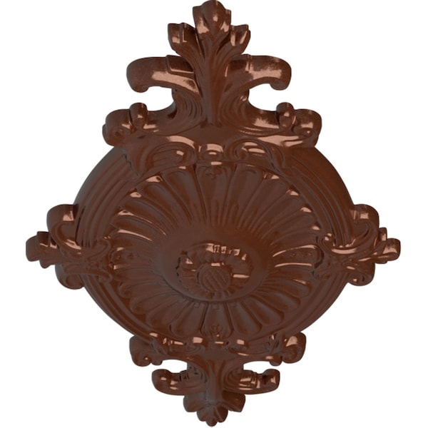 Quentin Ceiling Medallion, Hand-Painted Copper Penny, 23 1/2W X 12 1/4H X 1 1/2P